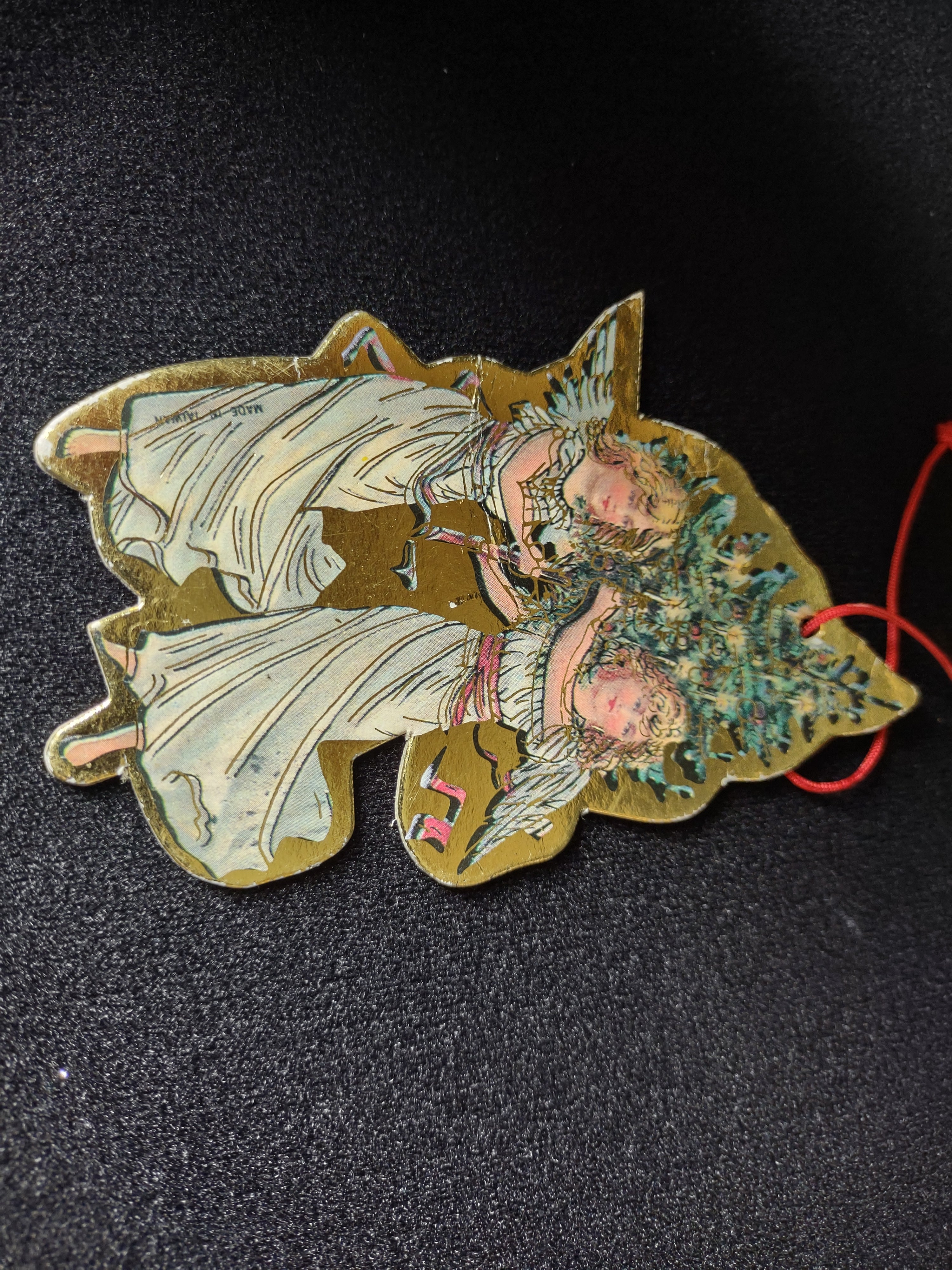 Set of 8 Christmas Ornament Angels Velvetouch (lot 1760)