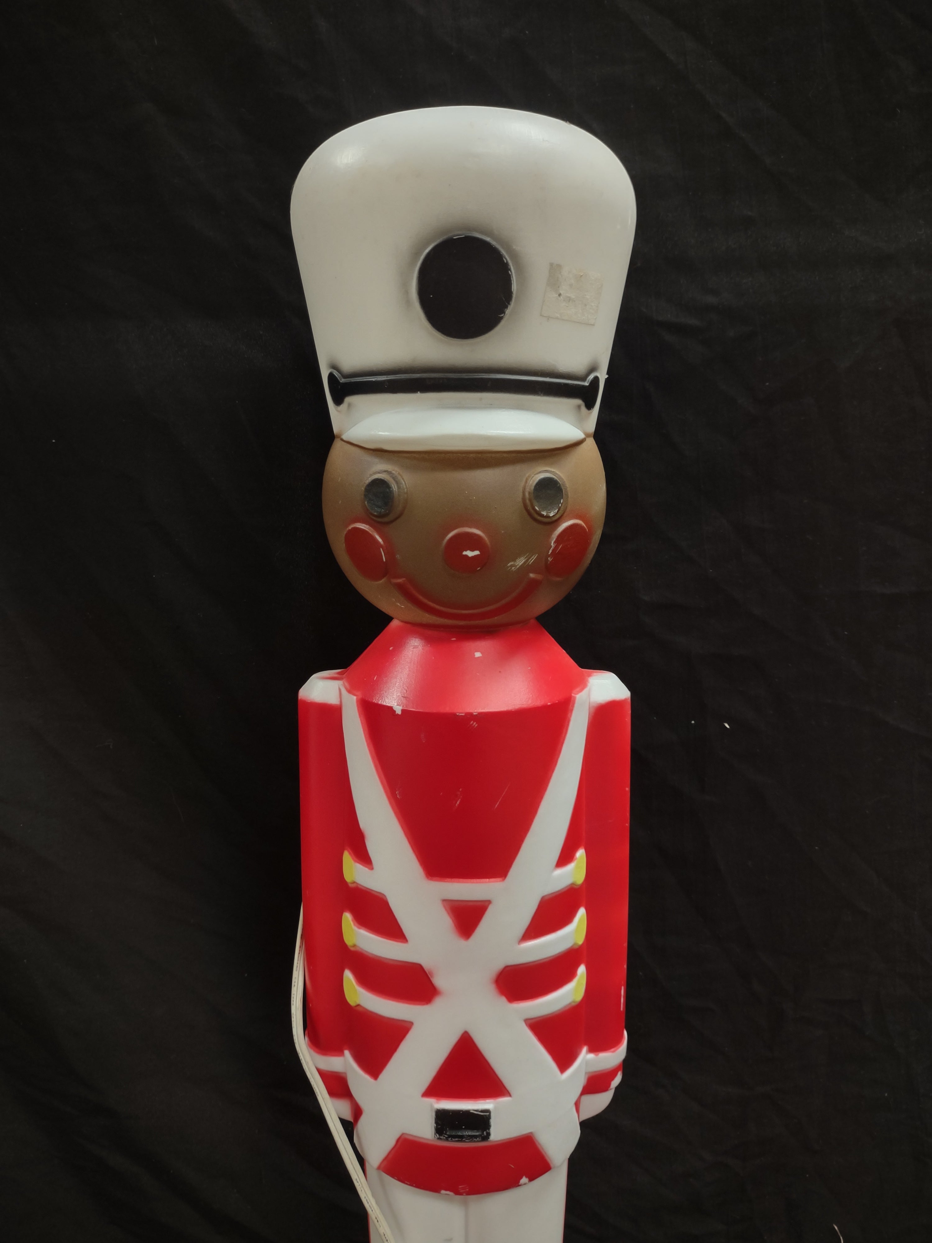 Vintage Christmas Blow Mold Nutcracker Soldier Black (lot 2326)