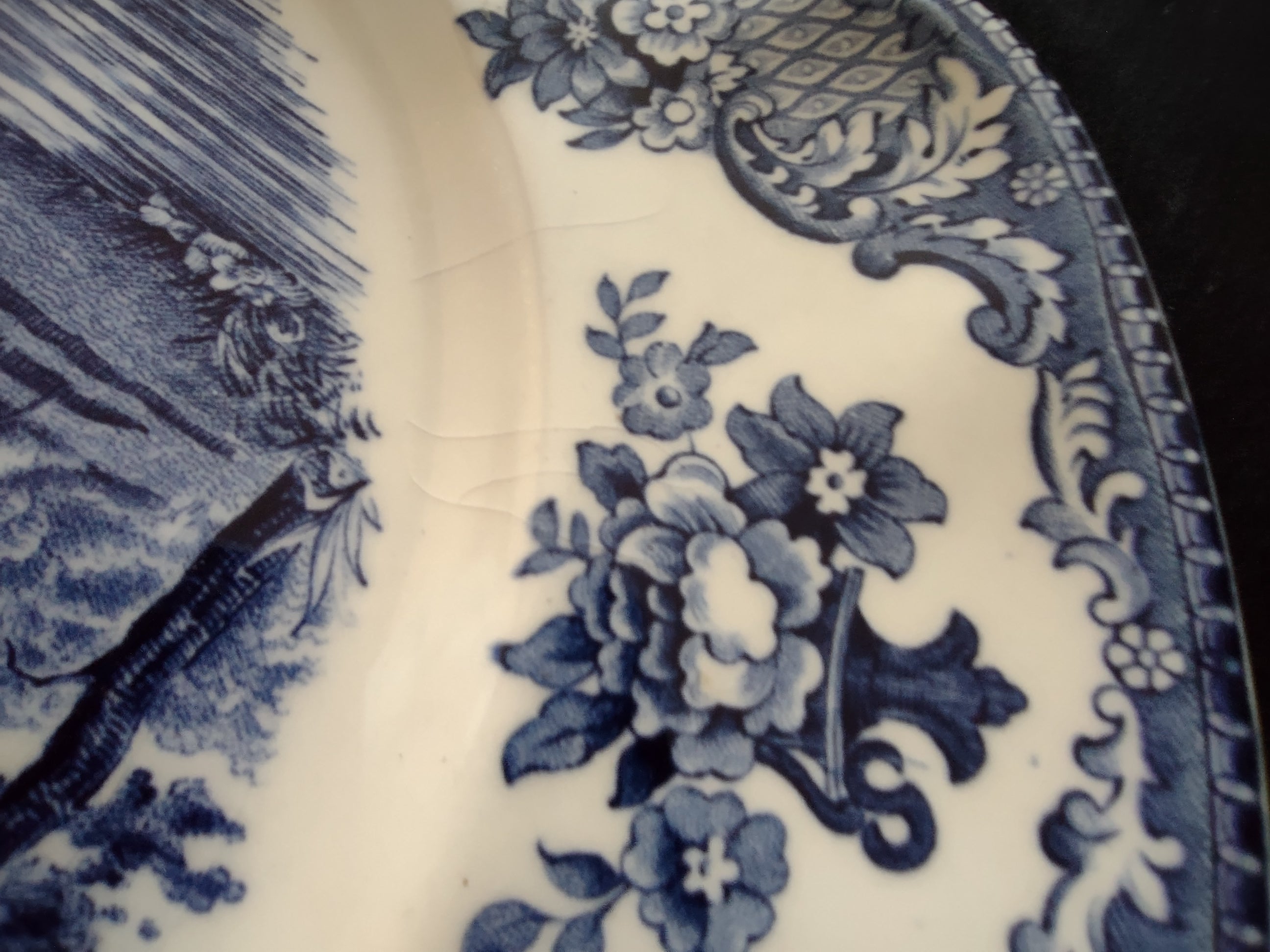 Vintage Johnson Bros Dinner Plate Old Britain Castles Blarney Castle x2 (Lot5567