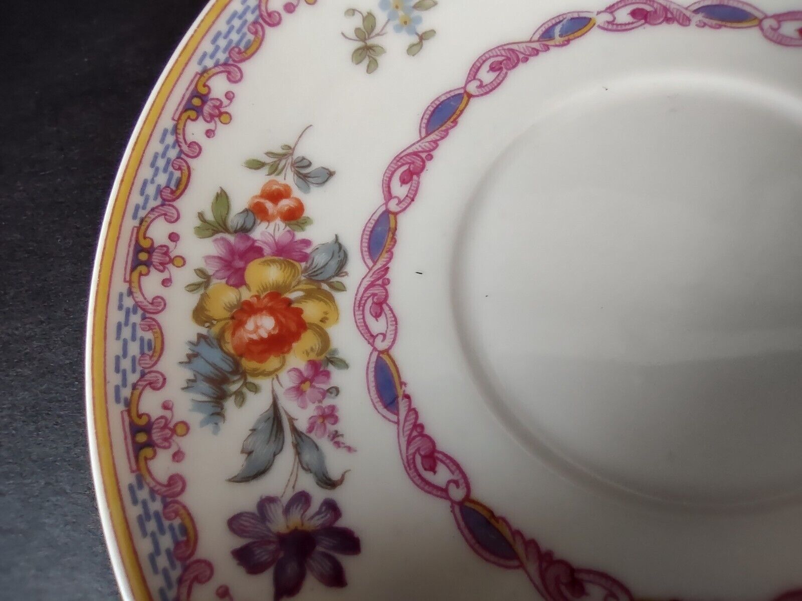 GDA Limoges France Saucer ONLY Pink Floral (lot 740)