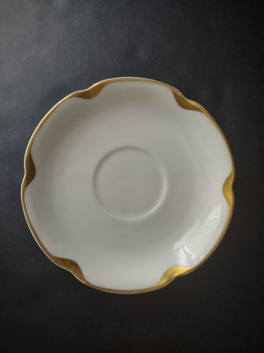 Haviland Limoges Silver Anniversary Gold Trim Saucer Plate 5-1/2" (lot 660)