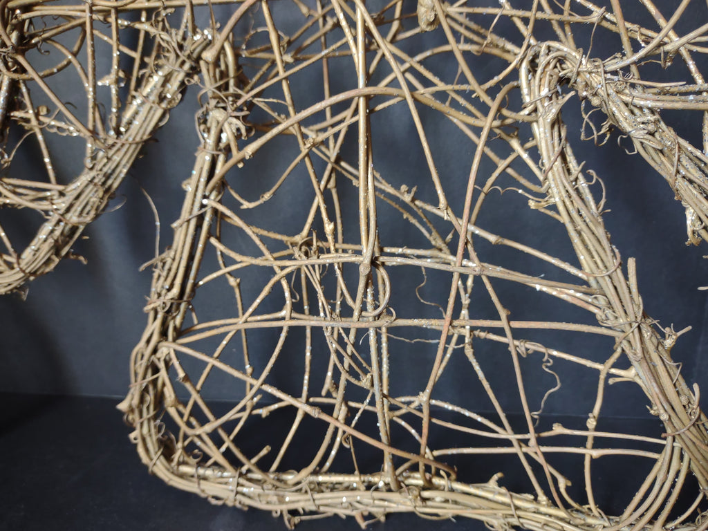 Set of 2 Angels Twine Golden Sparkly 13" (lot 1625)