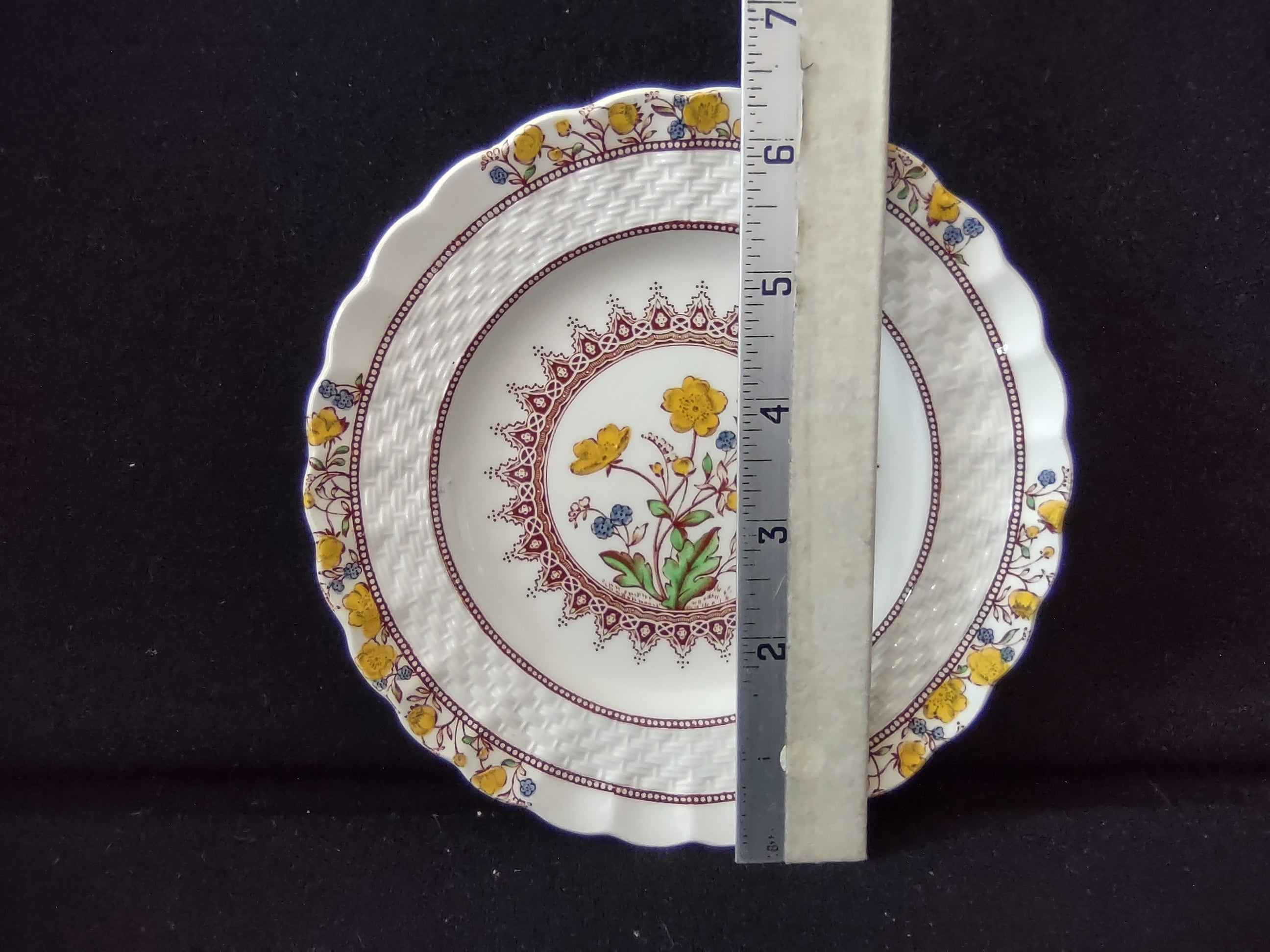 Vintage Spode Buttercup Small Plate x 4 English Countryside Ironstone (lot 5743)