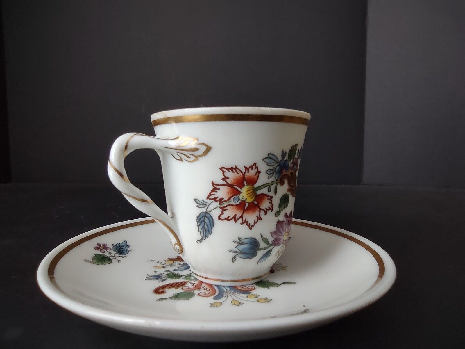 Vintage Demitasse Ginori Italy Espresso Small Coffee Cup Pittoria (lot 520)