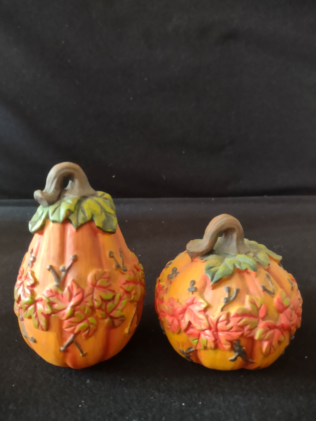 Autumn Fall Thanksgiving Resin Decorated Pumpkins (Lot 3257)