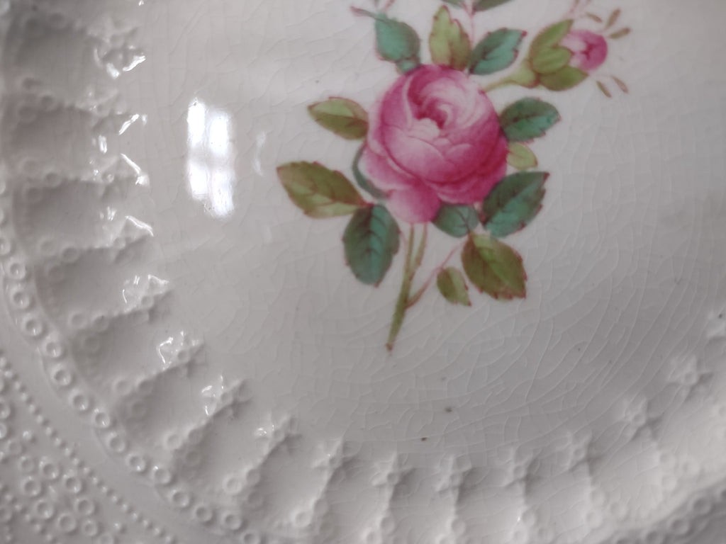 Vintage Spode Jewel Billingsley Rose Small Plate Red Stamp Ironstone (lot5832)