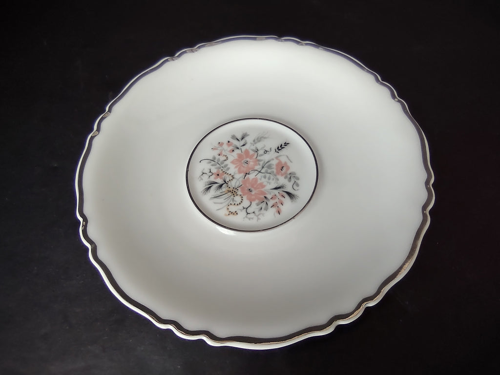 Haviland France Limoges Saucer ONLY Floradora Platinum Trim (lot 976)