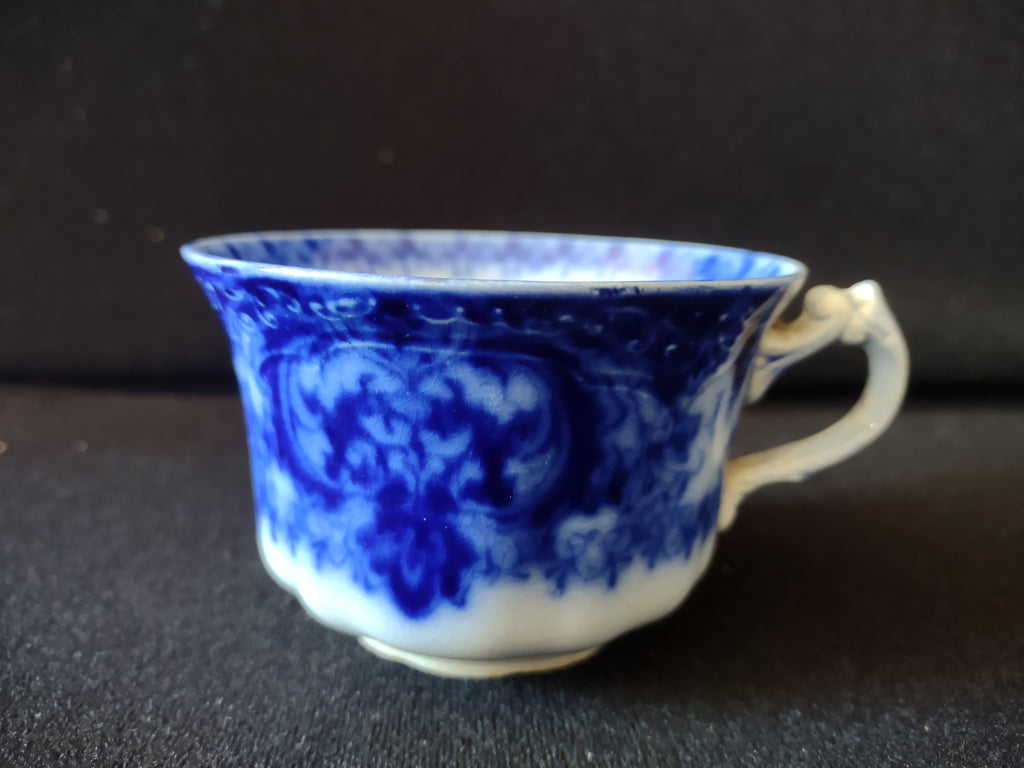 Vintage Ironstone Teacup Flow Blue IMPERFECTIONS (Lot 5634)