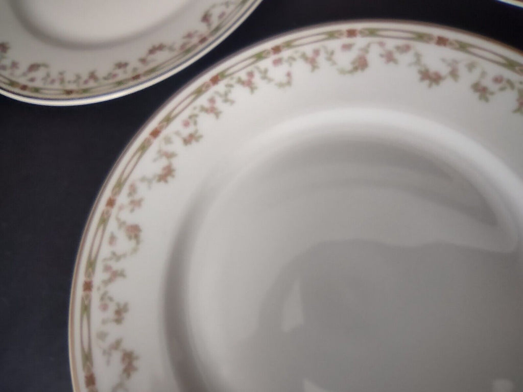 Haviland Limoges Schleiger 346 Red Rose 3 x Salad Lancheon Plate 8-1/2" (lot 545