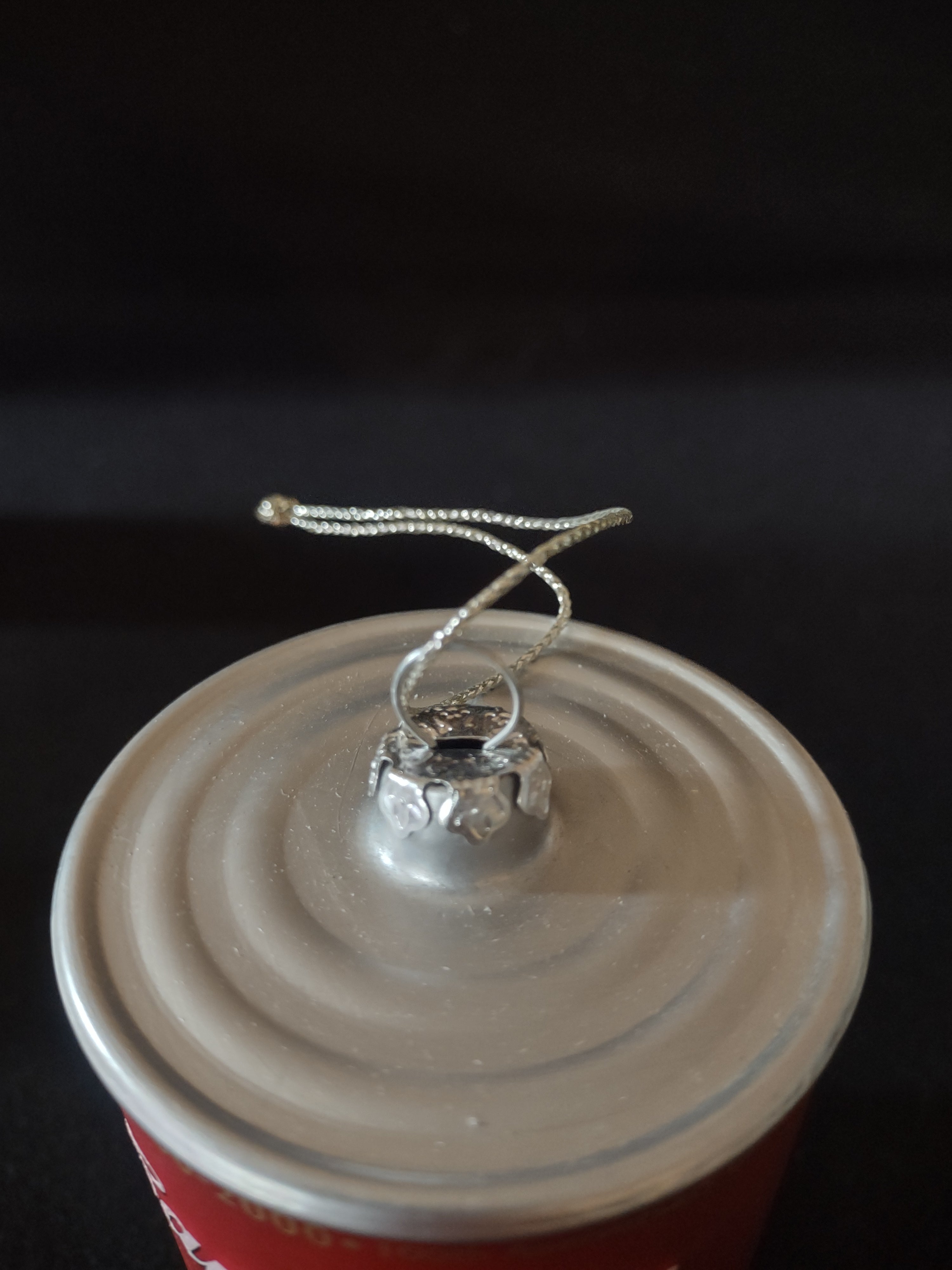 Anniversary 2000 Campbells Glass Tomato Soup Can Christmas Ornament (Lot 4685)