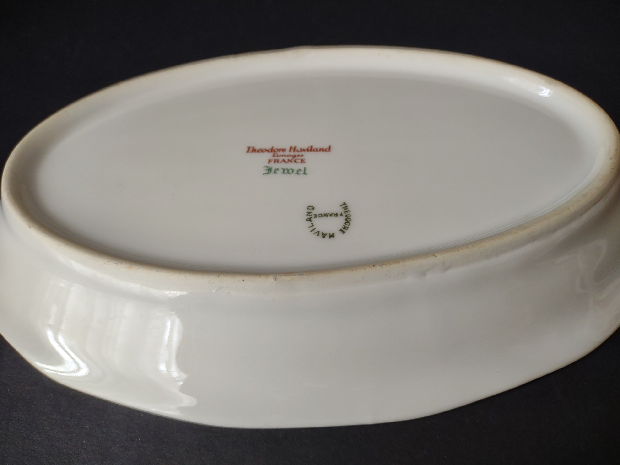 French Chic Haviland Limoges Yellow Jewel Small Serving Platter Floral (lot 818)