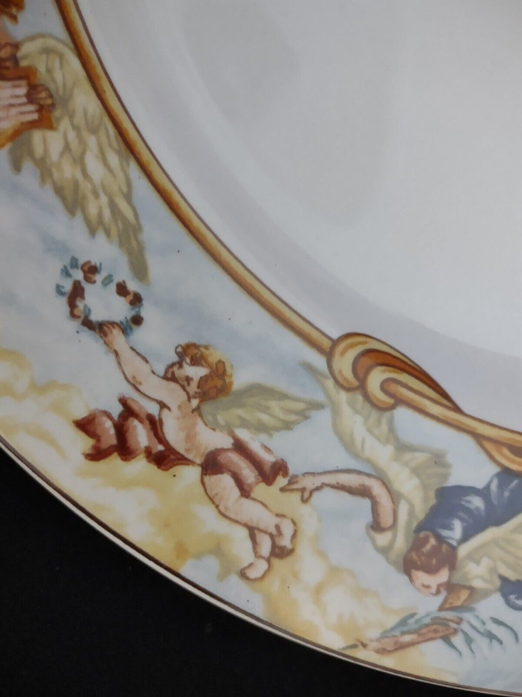 Fitz and Floyd Habitat Americana Cherubs Omnibus Sugar Creamer Serving Plater
