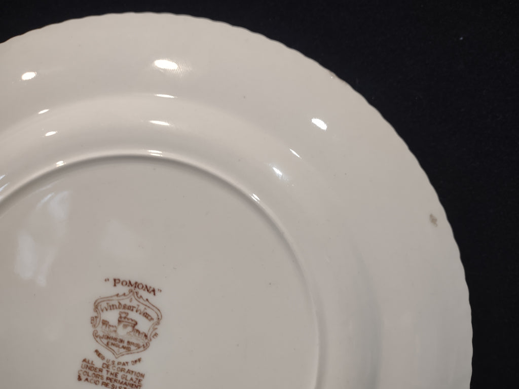 Vintage Johnson Pomona Windsor Ware Dinner Plate England Ironstone (lot 5607)