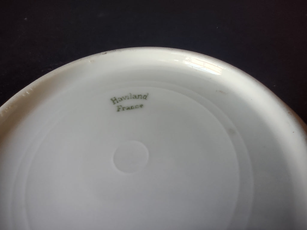 Haviland French Chic Limoges Cranberry Small Bowl Plain White (lot 1047)