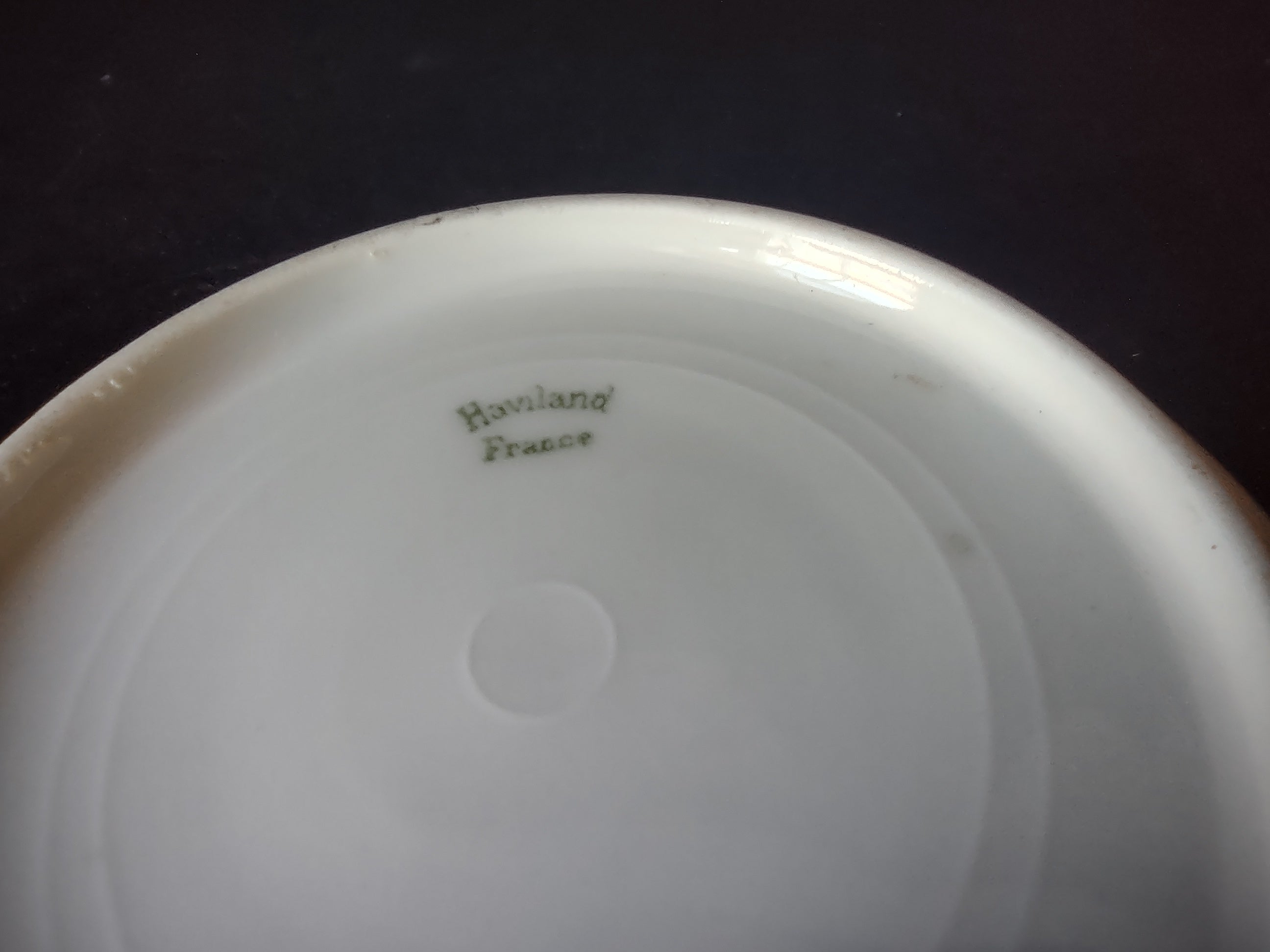 Haviland French Chic Limoges Cranberry Small Bowl Plain White (lot 1047)