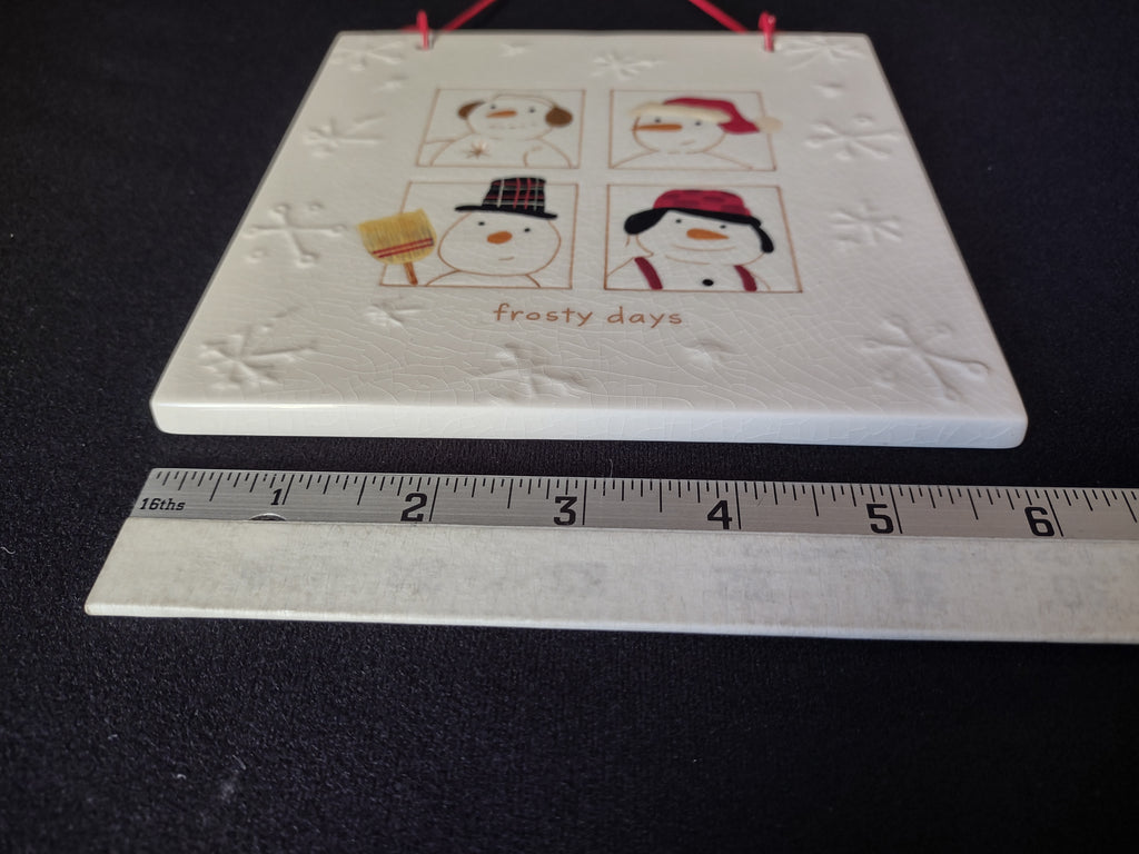 Hallmark Christmas Wall Hanging Trivet Snowman Frosty Days (lot 1694)