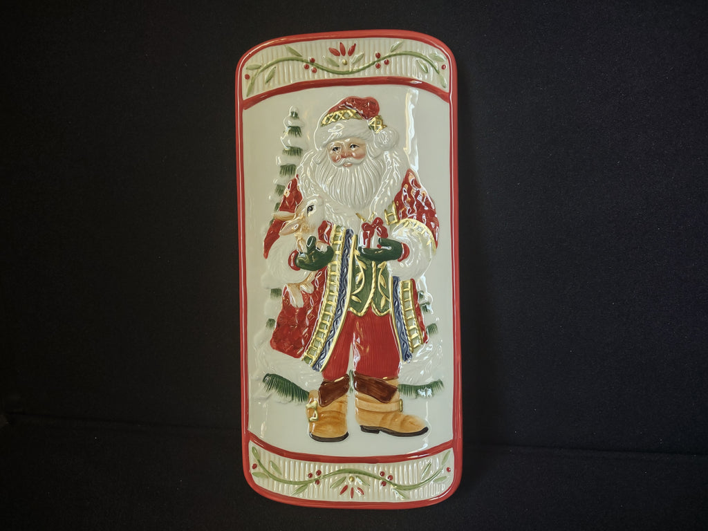 Fitz and Floyd Santa's Forest Friends Christmas Serving Tray (lot 1527)