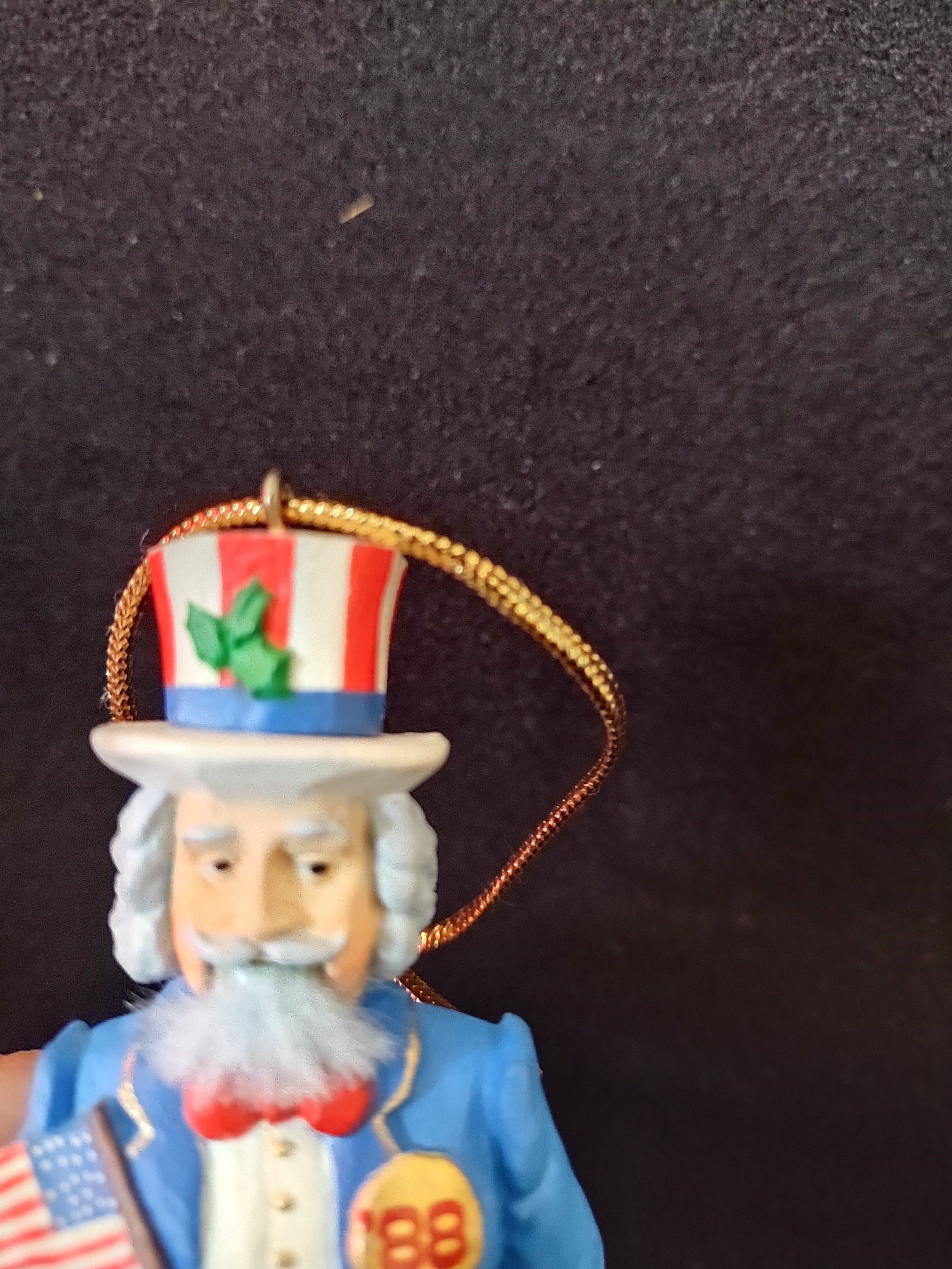 Vintage Christmas Hallmark 1988 Uncle Sam Nutcracker Ornament (Lot 4637)