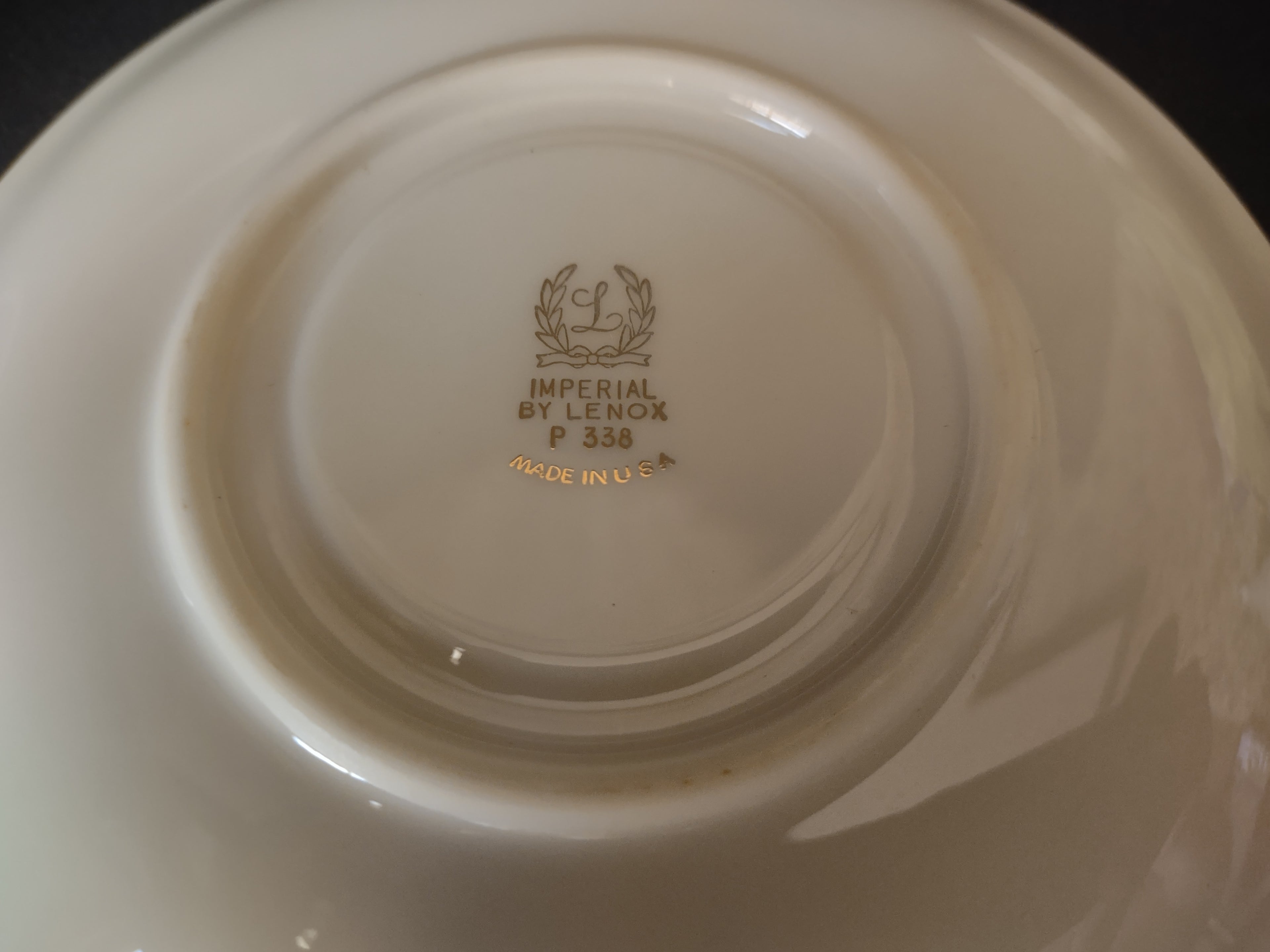 Vintage Lenox Imperial P-338 Tea Cup with Saucer (lot 1803)