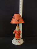 Hallmark Christmas Tea Light Santa Claus Bird Snowflake Shade Lamp (Lot 3505)