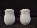 Vintage Salt and Pepper Shaker White Ceramic Scroll (lot 5379)