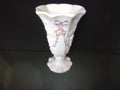 Vintage Westmoreland Milk Glass Vase Roses Ribbons (lot 2670c)