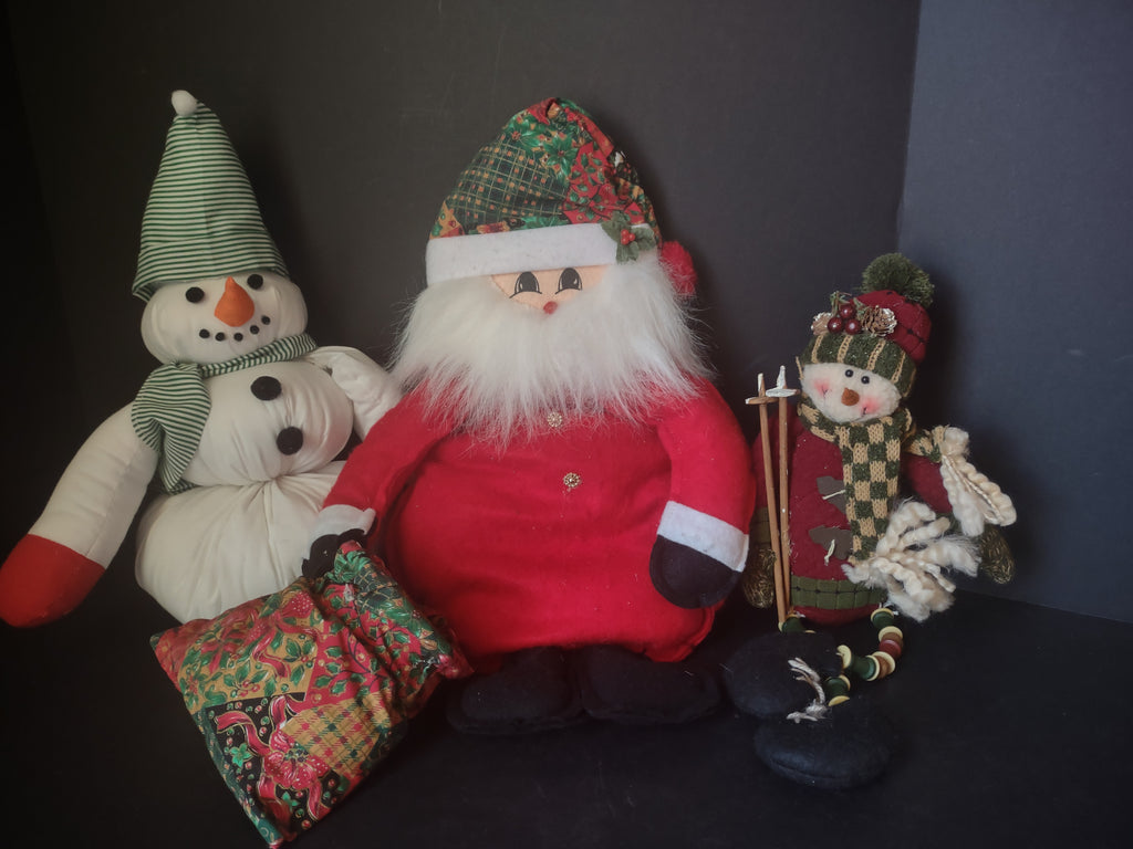 Set of 3 Santa Snowman Christmas Decor (lot 1510)