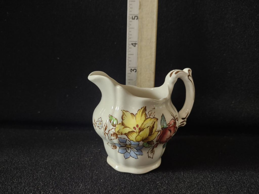 Vintage Booths Flowerpiece Ironstone England Small Creamer 2-1/2" tall (lot 5625