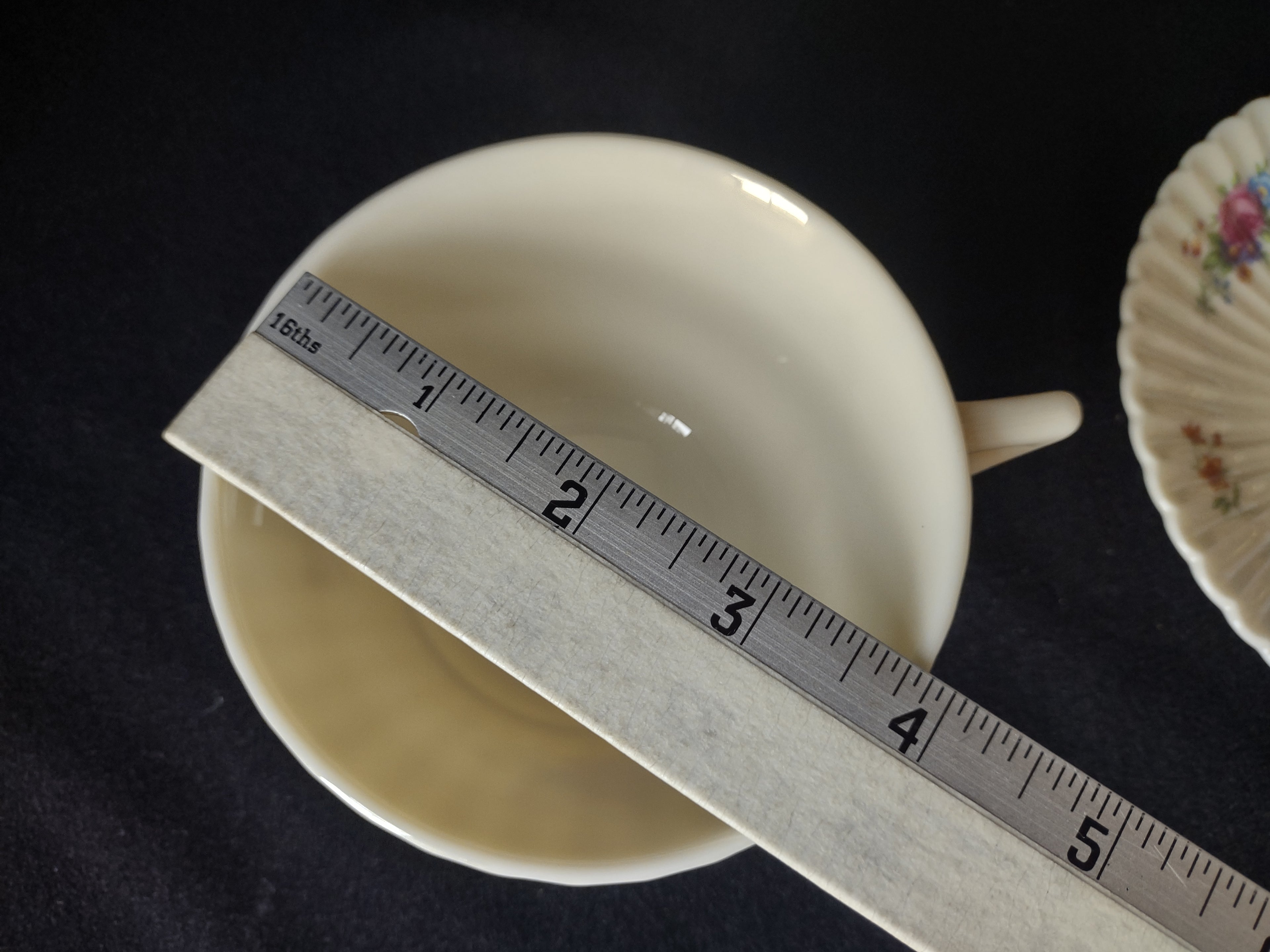 Vintage Lenox Pavlova Tea Cup with Saucer Blue Stamp (lot 1840)