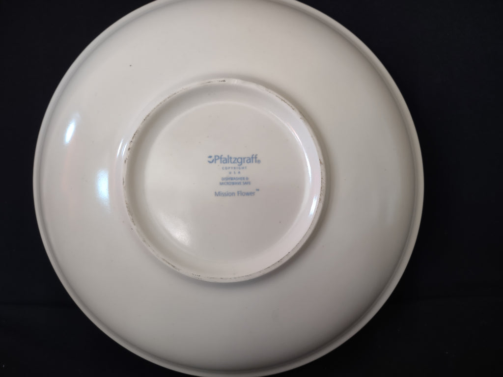 Vintage Pfaltzgraff USA 12" Large Serving Bowl Mission Flower (lot 5270)