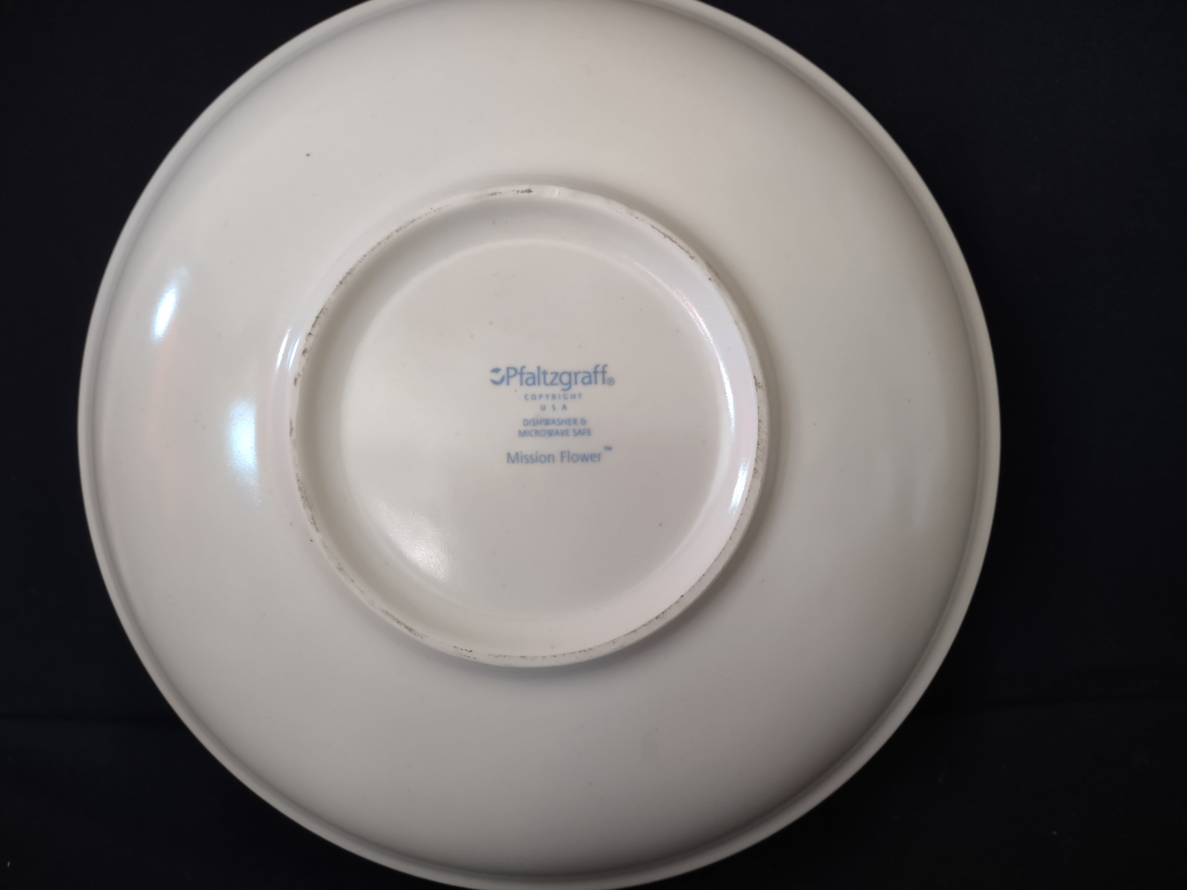 Vintage Pfaltzgraff USA 12" Large Serving Bowl Mission Flower (lot 5270)