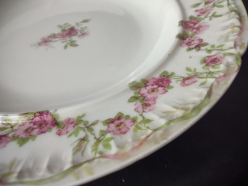 GDA Limoges Butter Dish NO LID Apple Blossom Garland Swag Ribbon (lot 749)