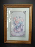 Vintage Picture Cottage Tea Kettel with Poppies Flowers (lot 3098)