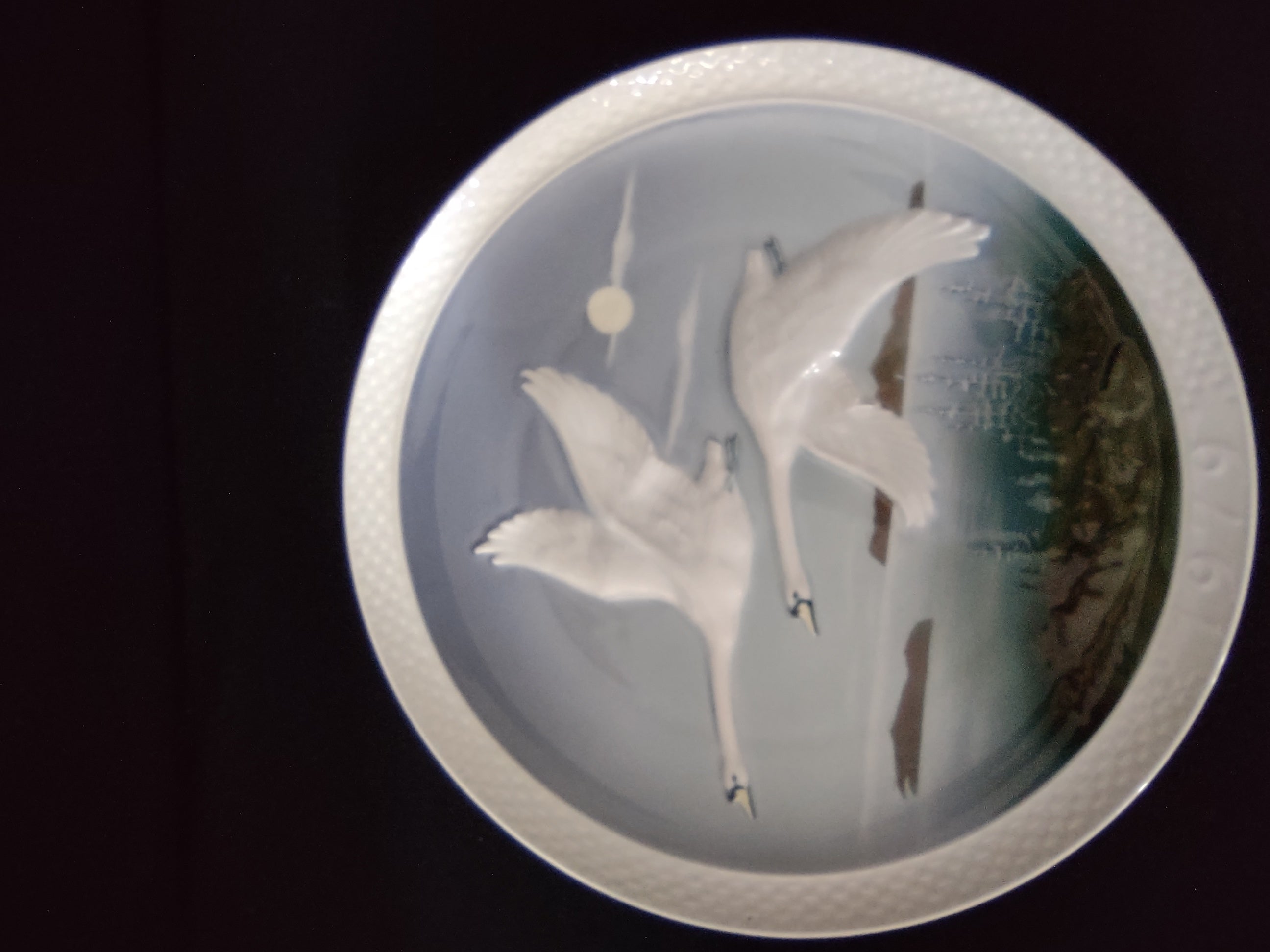 Vintage Hutschenreuther Heading South Swans 1979 Collector Plate (Lot 4021)