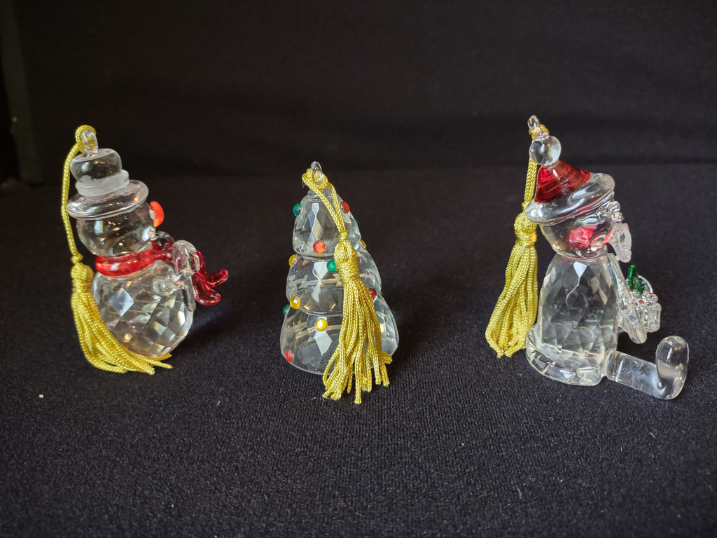 Lenox Christmas Cheer Crystalline Ornaments Set of 3 (lot 1632)