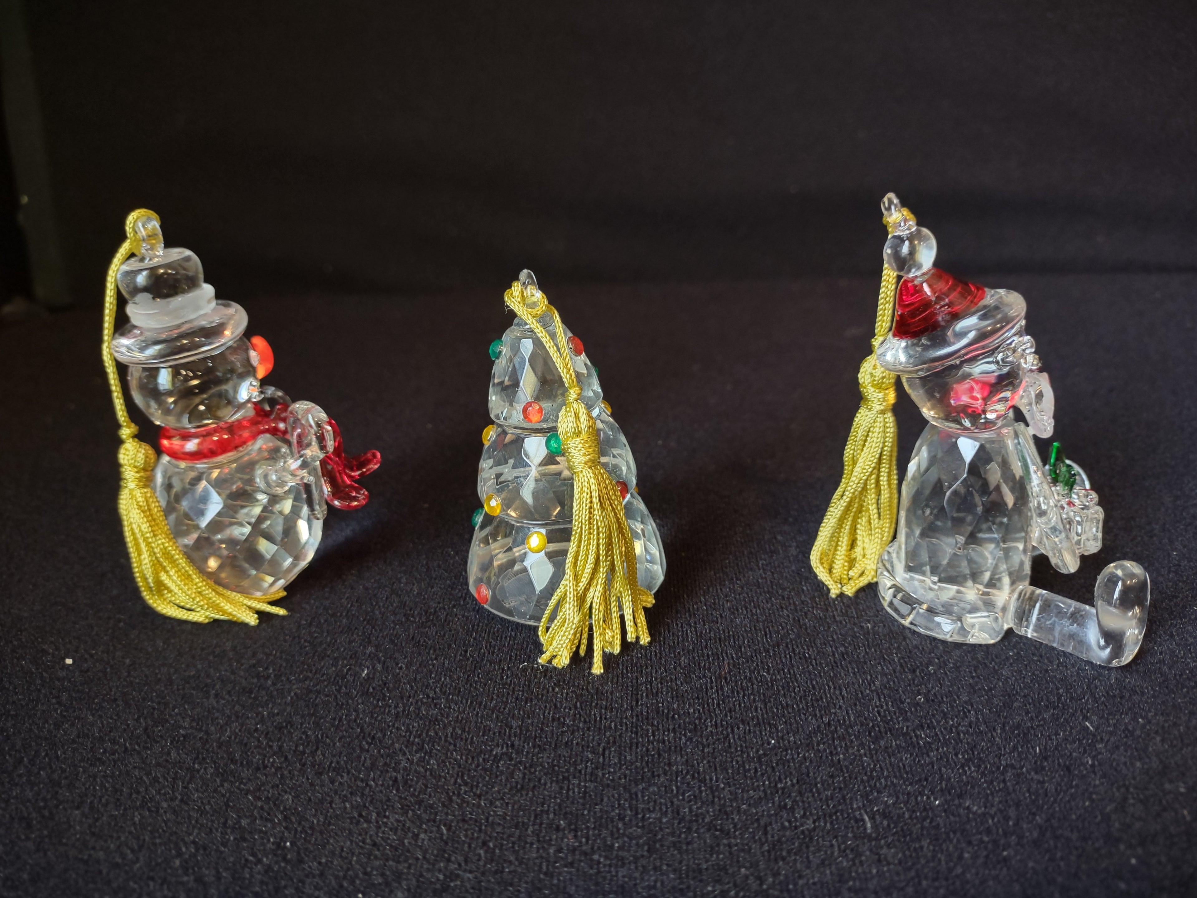 Lenox Christmas Cheer Crystalline Ornaments Set of 3 (lot 1632)