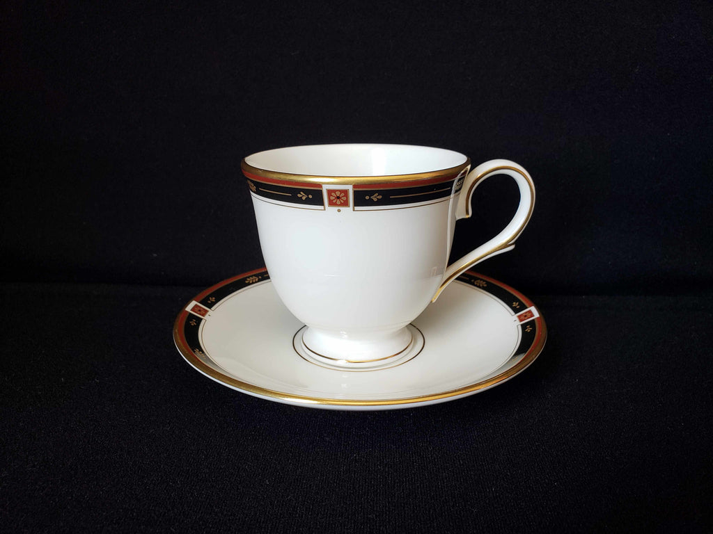 Vintage Lenox Regency Black Tea Cup with Saucer (lot 1934)