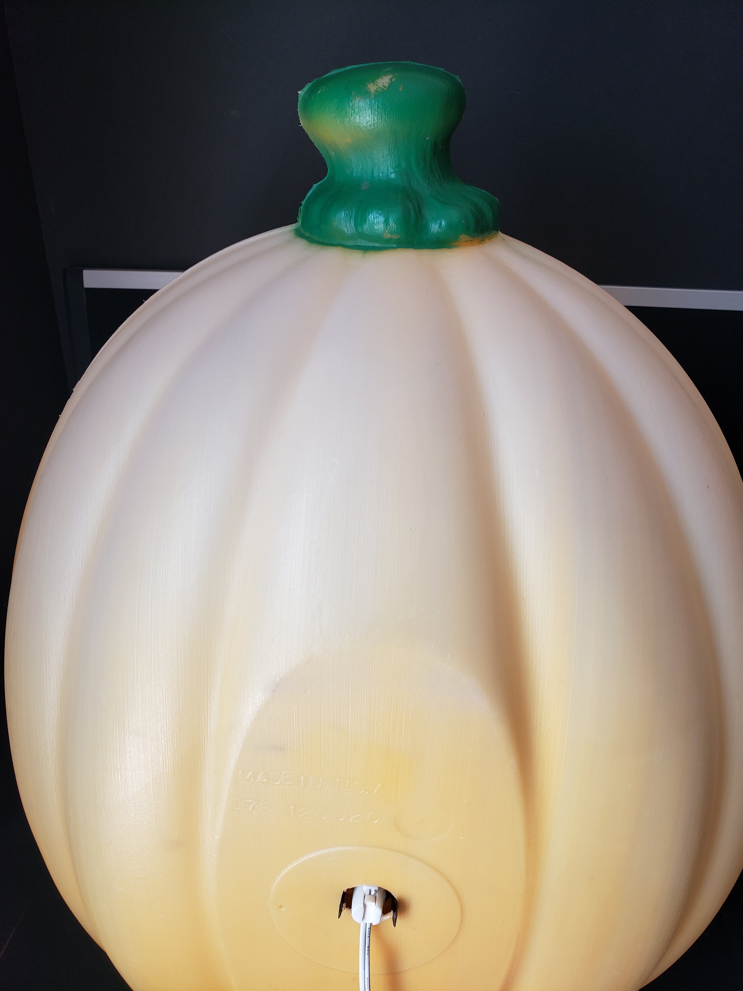 Large Vintage Halloween Blow Mold Pumpkin 24" Light Up (lot 2214)