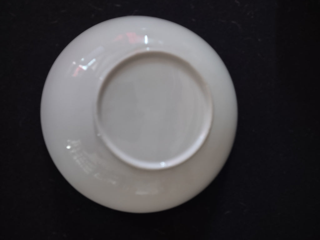Vintage Pure White 6" Portion Control Bowl Plate Set Of 4 (Lot 5199)