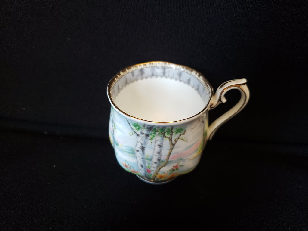 Vintage Royal Albert Silver Birch Demitasse Cup ONLY (lot 2030)