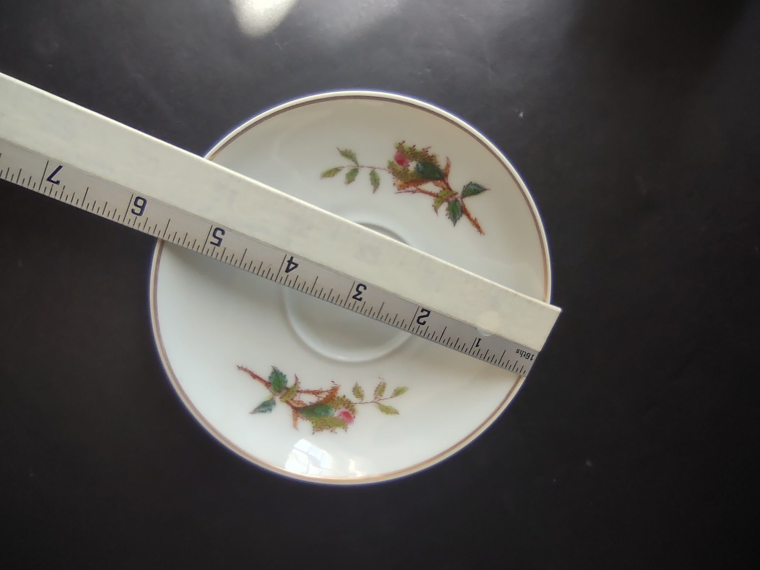 Haviland Limoges Tea Cup Saucer Moss Rose (lot 1056)