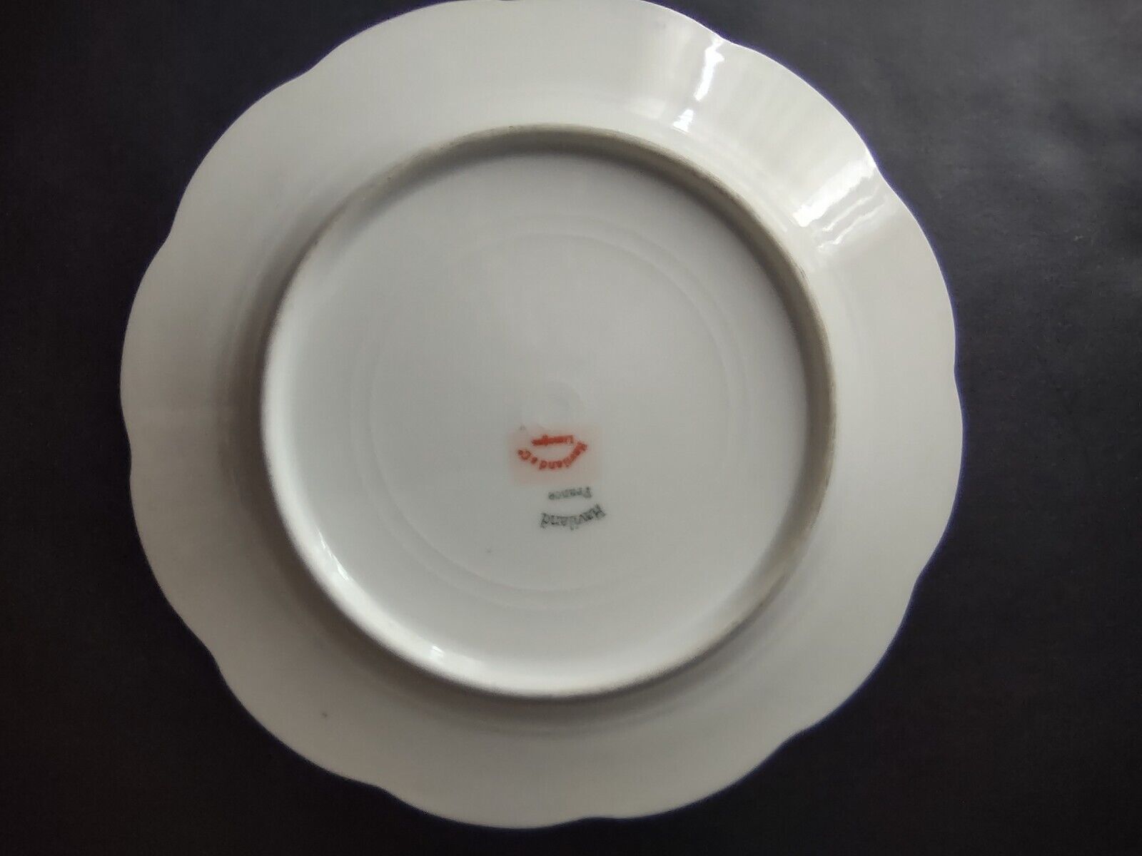 Haviland Limoges France Double Gold Trim Dessert Plate Flower (lot 635)