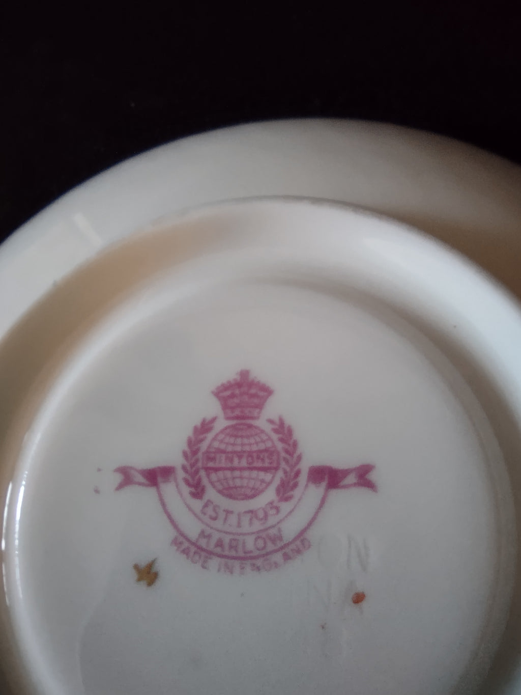 Vintage Minton Marlow Saucer Bone China Floral Scalloped (Lot 5506)