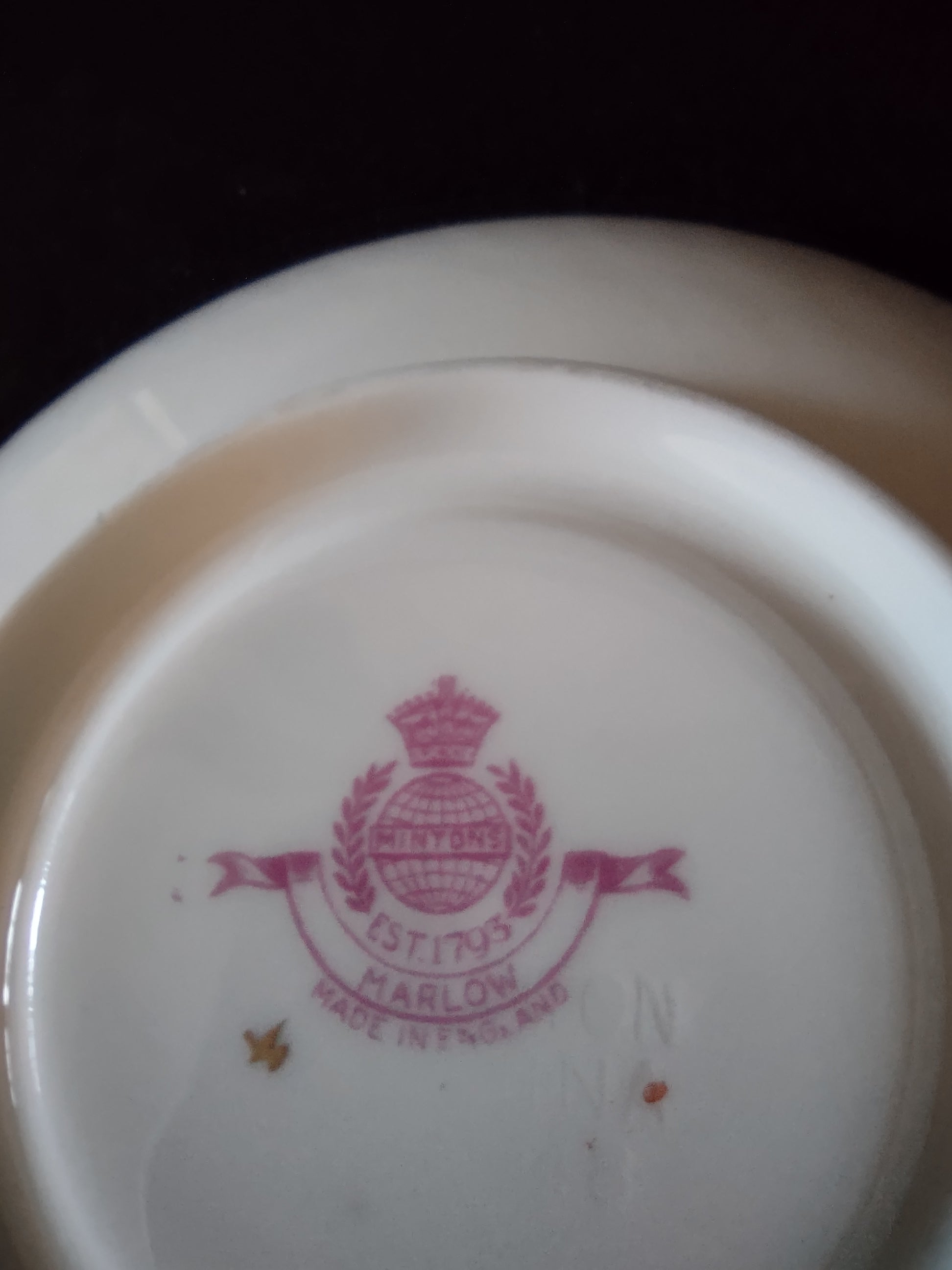 Vintage Minton Marlow Saucer Bone China Floral Scalloped (Lot 5506)