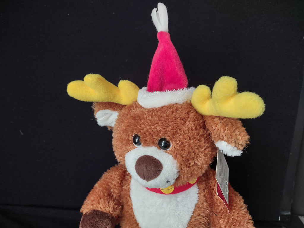 Christmas Vintage Russ Singing Dancing Jingle Bells Reindeer Plush (lot 2347)