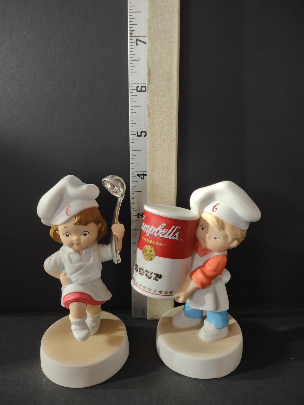 Vintage 2003 Campbells Boy Girl Porcelain Collector Figurines Set Of 2 (Lot 4733
