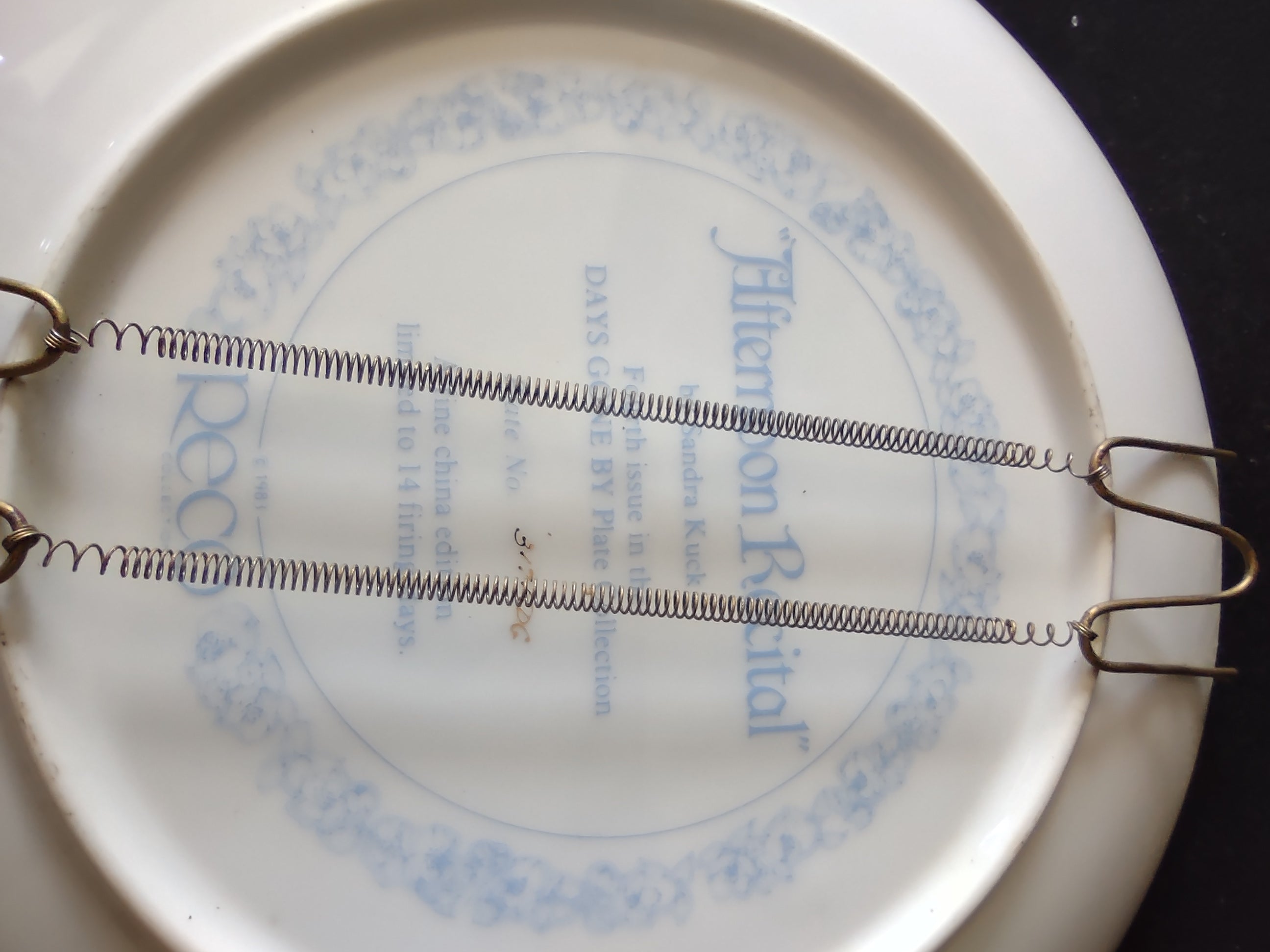 Vintage Days Gone By Collector Plate 4th Issue Afternoon Recital (Lot 5184)