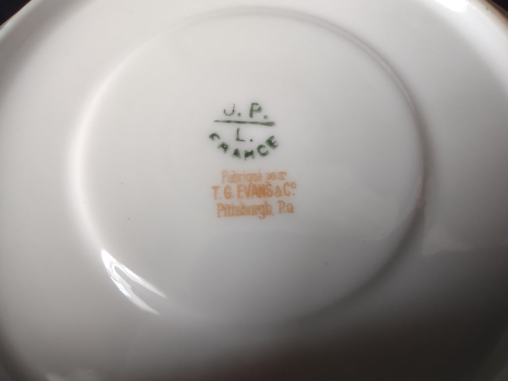 JP France for T.G. Evans & Co Pittsburgh Saucer ONLY Rose Garland (lot 835)