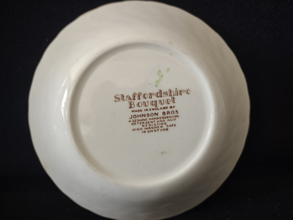 Vintage Johnson Small 5" Bowl Staffordshire Ironstone England x 3 (lot 5604)