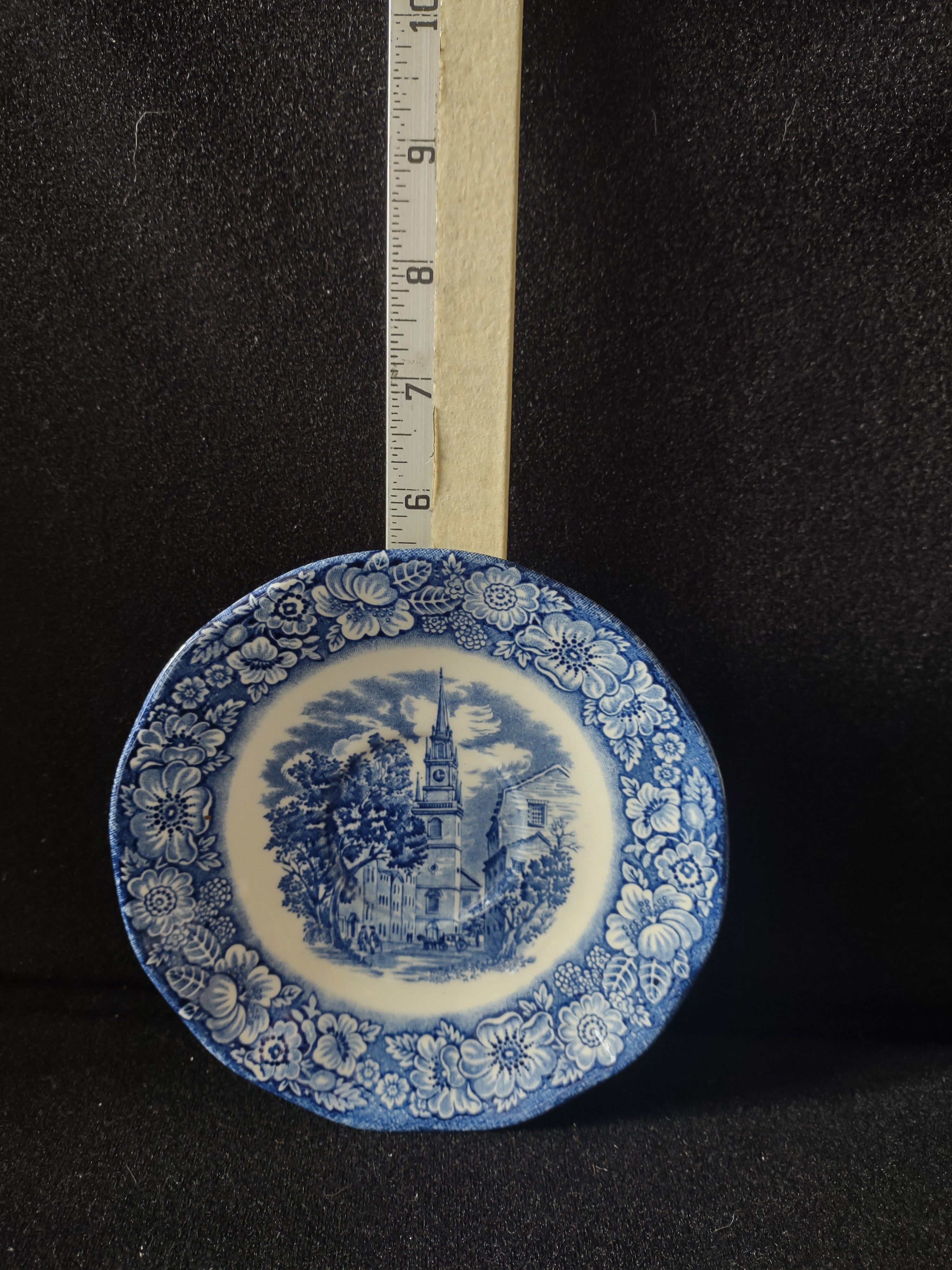 Vintage Enoch Wedgwood Co Saucer Historic Colonial Scenes Liberty Blue (Lot 5580
